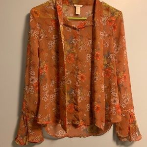 F21 Flowery Blouse